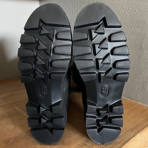 GRENSON Women's Nessa rubberized black leather boots NEW Size 10 - Picture 8 of 11